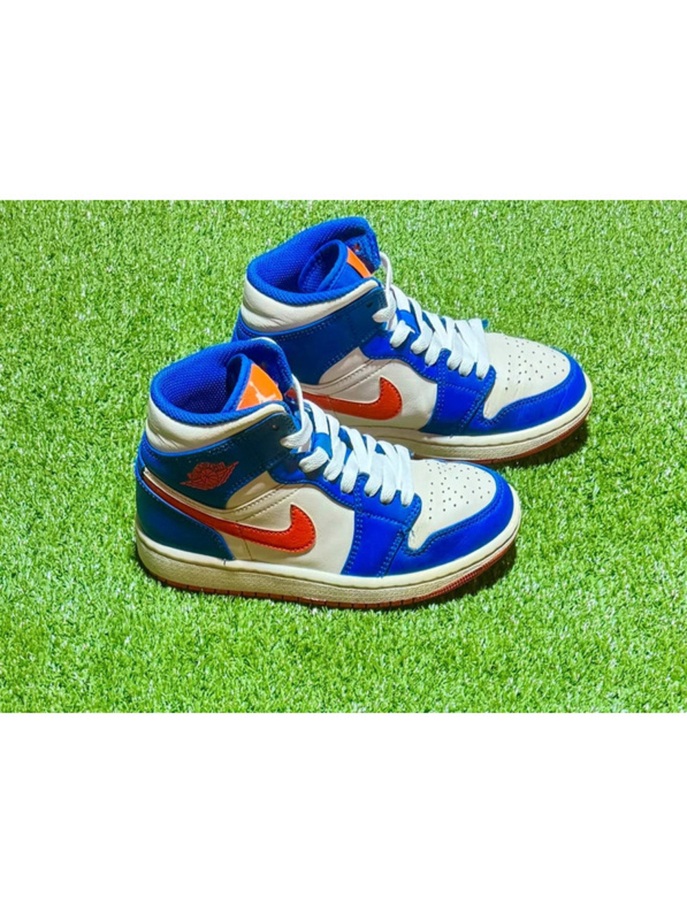 Air Jordan 1 Mid Royal Blue Orange – Size 4.5Y / Women’s 6